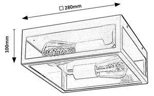 Rabalux 7070 - Екстериорна плафониера ZATON 2xE27/60W/230V IP23