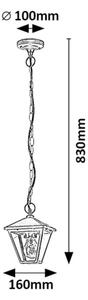 Rabalux 7149 - Екстериорен пендел PARAVENTO 1xE27/40W/230V IP44