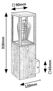 Rabalux 7195 - Екстериорен аплик WALES 1xE27/60W/230V IP44