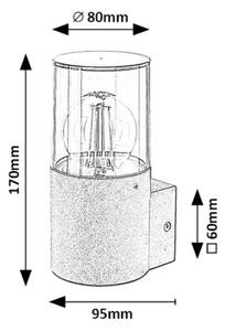 Rabalux 7158 - Екстериорен аплик TEPLICE 1xE27/12W/230V IP44