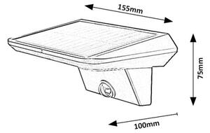 Rabalux 77005 - LED Соларна лампа със сензор QESA LED/10W/3,7V IP44