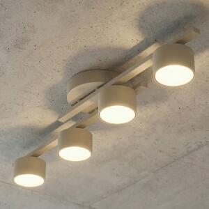 EMIBIG LIGHTING Таванна лампа FRAGMENT, бежова, дължина 87 см, 4-лампова, метална, Затъмняване, Бежов, Дневна/трапезария, Метал, Модерен, Полукръгъл таван с разстояния