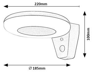 Rabalux 77010 - LED Соларна лампа със сензор CERTOVO LED/4W/3,7V IP44