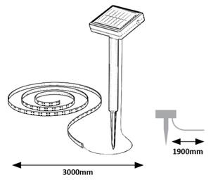 Rabalux 77016 - LED Соларна лента ANSOO LED/0,26W/3,2V 4,9м IP44