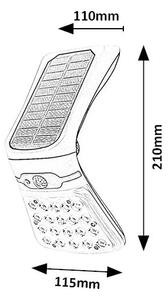 Rabalux 77022 - LED Димируема соларна лампа със сензор LED/4W/3,7V IP44