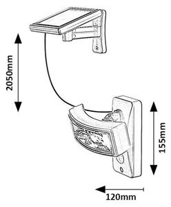 Rabalux 77019 - LED Соларна лампа със сензор VALPOVO LED/2,4W/3,7V IP44
