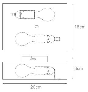 Lucide 12222/02/30 - Аплик OVALIS 2xE14/9W/230V