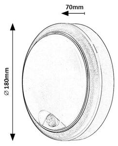 Rabalux 77029 - LED Екстериорен аплик със сензор LED/15W/230V IP54