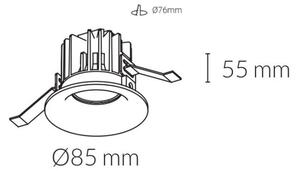 Kohl Lighting - LED Луничка за баня LUXO LED/12W/230V IP65