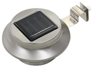 VidaXL Градински соларни лампи, 6 бр, LED, кръгли, 12 см, бели