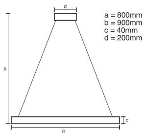 Brilagi - Димируем LED полилей на кабел CIRCLE LED/55W/230V 3000-6500K + ДУ