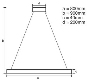 LED Димируем пендел LED/55W/230V 3000-6500K + дистанционно управление