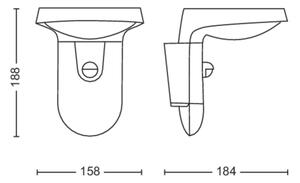 Philips - LED Соларен аплик със сензор TYLA LED/1,2W/4V 4000K IP44