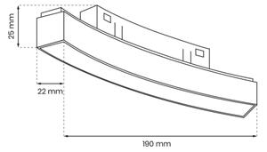 LED Лампа за релсова система MAGNETIC TRACK LED/10W/48V 3000K черен