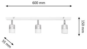 LED Спот TUBSSON 3xGU10/4,8W/230V бял/лъскав хром