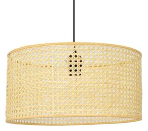 Пендел ALBA 1xE27/60W/230V Ø 40 cm ратан/черен