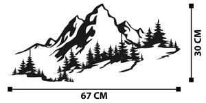 Декорация за стена 30x67 см планини метал
