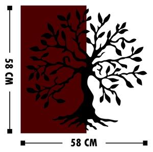 Декорация за стена 58x58 см дърво дърво/метал