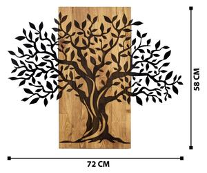 Декорация за стена 72x58 см дърво дърво/метал