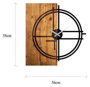 Стенен часовник 58x56 см 1xAA дърво/метал