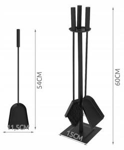Инструменти за камина неръждаем 4 бр