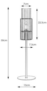 Markslöjd 108555 - Настолна лампа TUBO 1xE14/40W/230V 50 cm черна/прозрачен