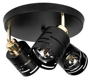 Точково осветително тяло ELEN 3xE27/35W/230V черно/златисто