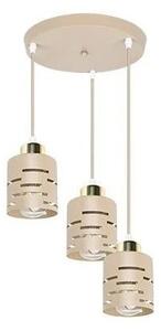 Полилей на кабел ELEN 3xE27/35W/230V Ø 29 см, бежово/златисто