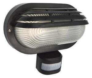 Външен стенен аплик със сензор ORIKO 1xE27/15W/230V IP54 черен