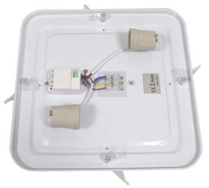 Таванно осветително тяло със сензор WILTON, 2xE27/60W/230V, 33x33 см, антрацит