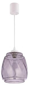 Brilagi - LED полилей на кабел RETRO GLASS 1xE27/60W/230V Ø 26 см бял/димчато сив