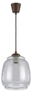 Brilagi - LED полилей на кабел R GLASS 1xE27/60W/230V диаметър 26 см кафяв/димно сив