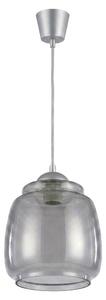 Brilagi - LED полилей на кабел R GLASS 1xE27/60W/230V Ø 26 см сребрист/димно сив
