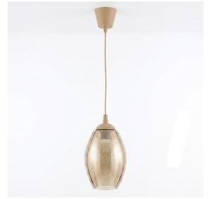 Brilagi - LED полилей на кабел R GLASS 1xE27/60W/230V Ø 17 см бежов/димно бежов