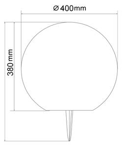 LED Соларна лампа KULA LED/3,7V 3000/4000/6500K Ø 40 cm 2000 mAh IP65 бяла