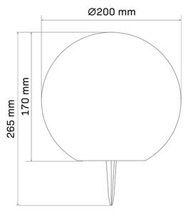 Соларна LED лампа KULA LED/3,2V 3000/4000/6500K Ø 20 см 500 mAh IP65 бяла