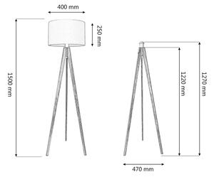 Лампион ALBA 1xE27/60W/230V черна/дъб