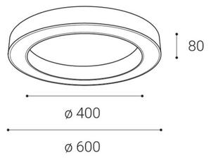 LED2 - LED Димируем плафон SATURN LED/50W/230V 3000K/4000K черен