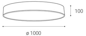 LED2 - LED Димируем плафон MONO LED/153W/230V 3000K/4000K черен