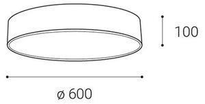 LED2 - LED Димируем плафон MONO LED/60W/230V 3000K/4000K бял