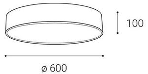 LED2 - LED Димируем плафон MONO LED/60W/230V 3000K/4000K черен