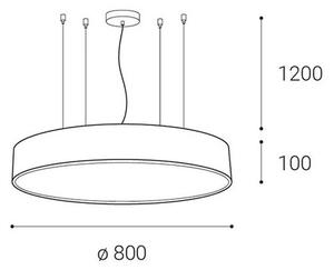 LED2 - LED Димируем пендел MONO LED/100W/230V 3000K/4000K черен