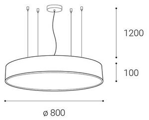 LED2 - LED Димируем пендел MONO LED/100W/230V 3000K/4000K бял