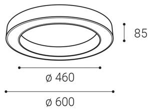 LED2 - LED Димируем плафон SATURN LED/50W/230V 3000K/4000K бял