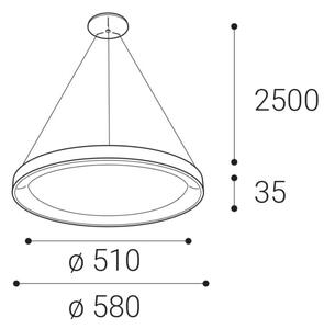 LED2 - LED Пендел BELLA LED/48W/230V 3000K/4000K бял