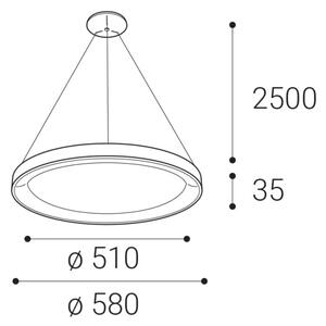 LED2 - LED Пендел BELLA LED/48W/230V 3000K/4000K черен