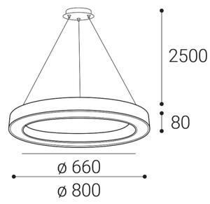 LED2 - LED Димируем пендел SATURN LED/60W/230V 3000K/4000K бял