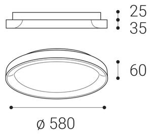 LED2 - LED Плафониера BELLA LED/48W/230V 3000K/4000K кафяв