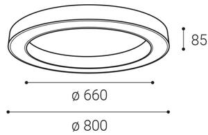 LED2 - LED Димируем плафон SATURN LED/60W/230V 3000K/4000K черен