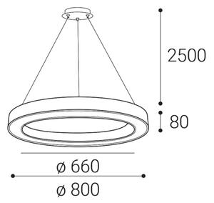 LED2 - LED Димируем пендел SATURN LED/60W/230V 3000K/4000K черен